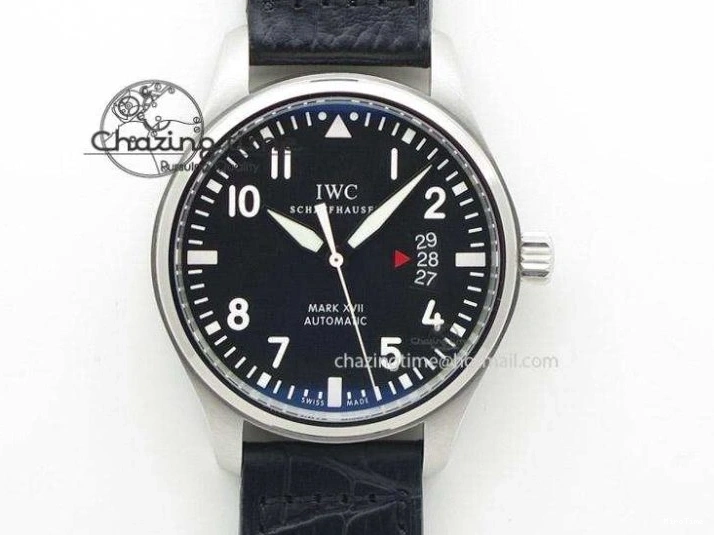 MIROTIME 0502 Lightweight Portugieser Automatic SS IW501708 APSF 1:1 Best Edition Light Blue Dial on Gray Leather Strap A 7012